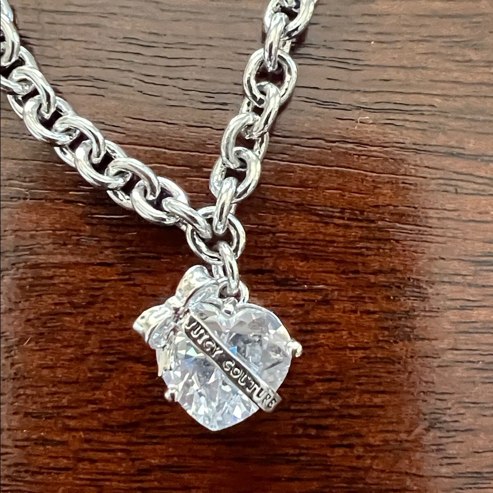 Juicy Couture Silver Heart Charm Bracelet - Picture 2 of 4